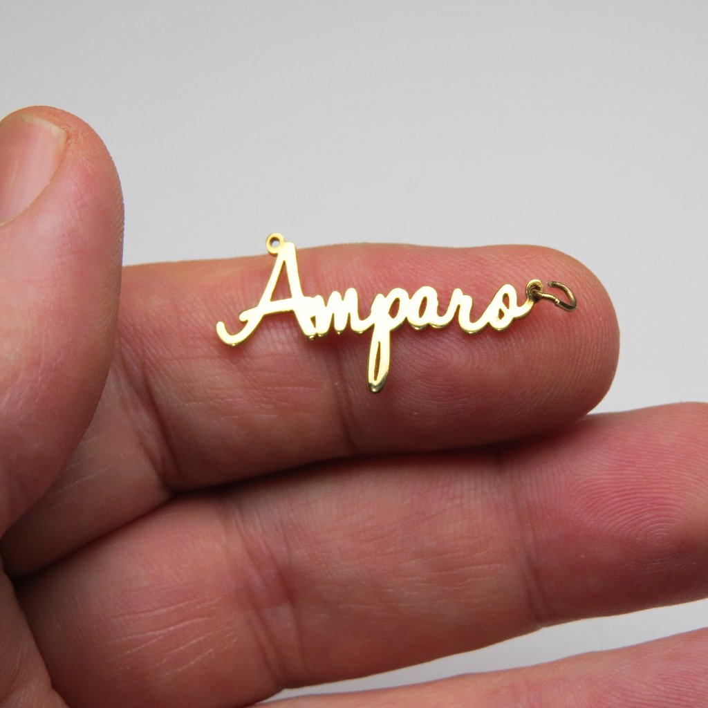 14k Gold Name Plate Amparo 78$